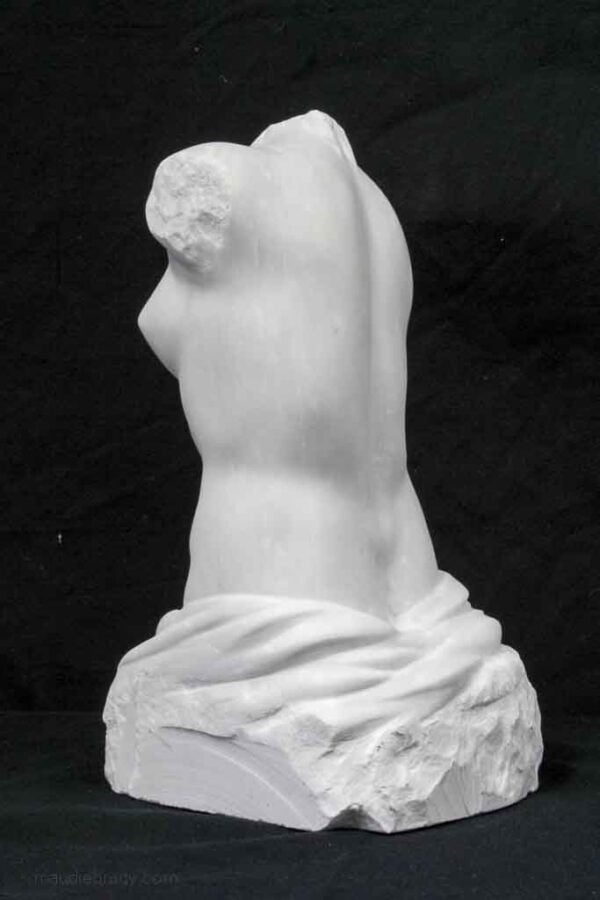 Female torso in marble by Maudie Brady
