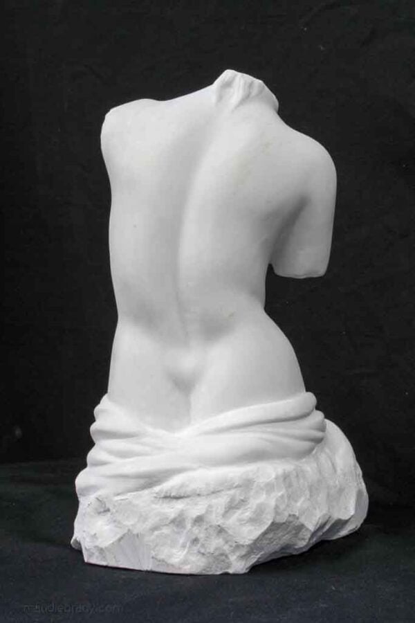 Female torso in marble by Maudie Brady