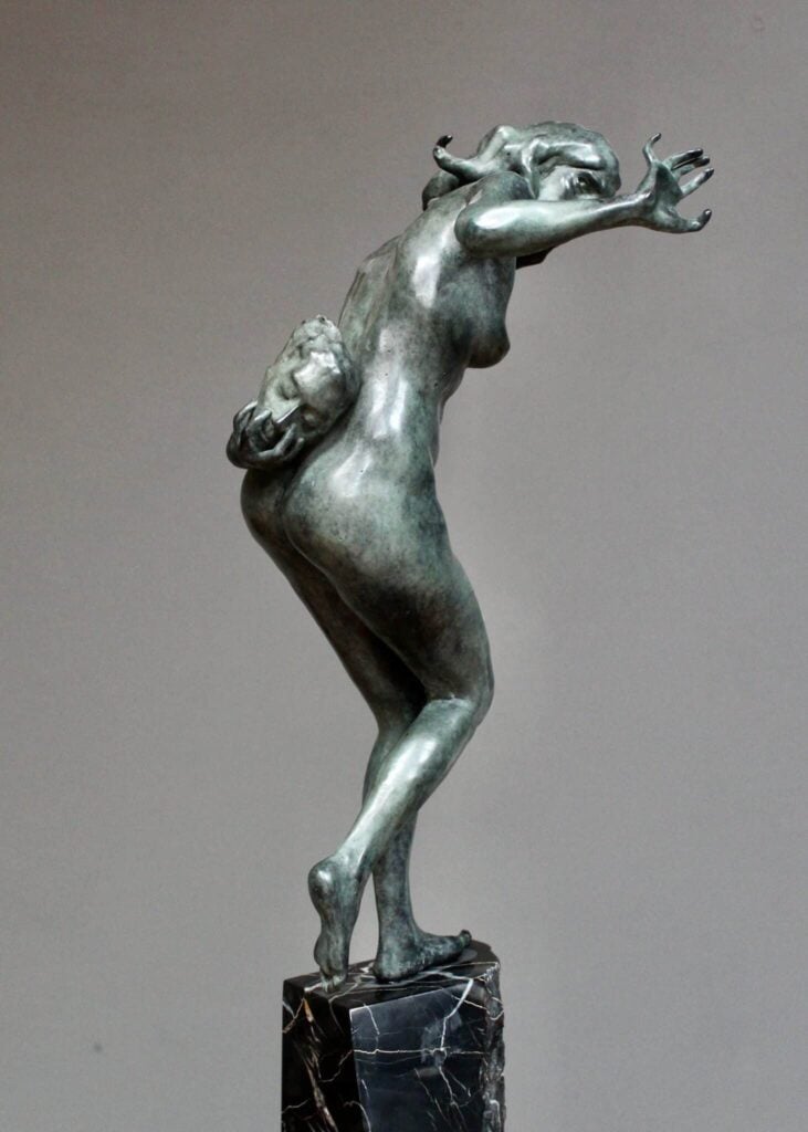 Peripeteia bronze sculpture