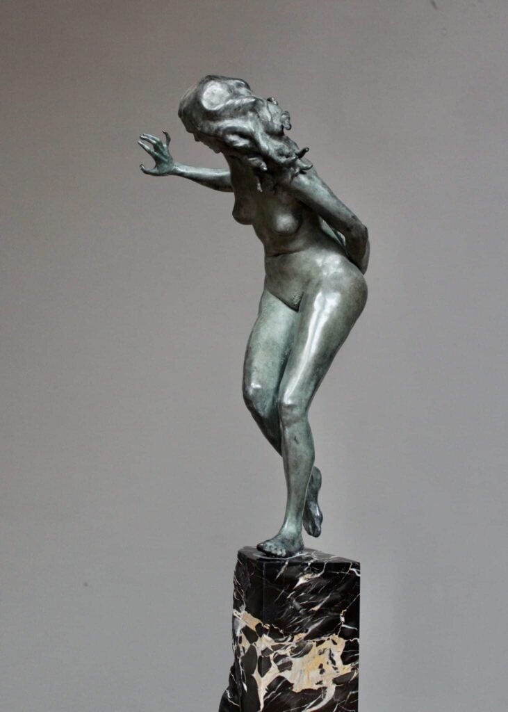 Peripeteia bronze sculpture