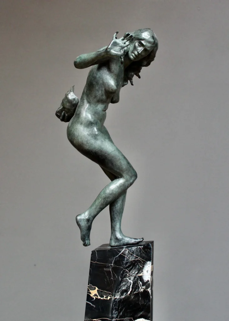 Peripeteia bronze sculpture