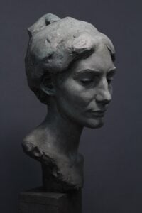 Life size portrait in bronze
