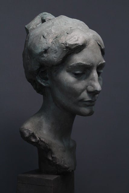 Life size portrait in bronze