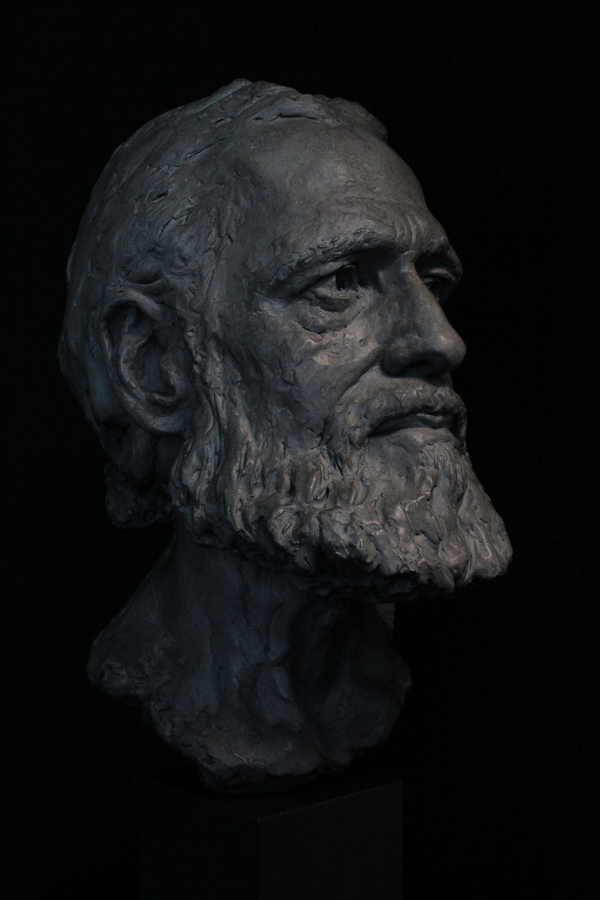 Life size portrait in bronze