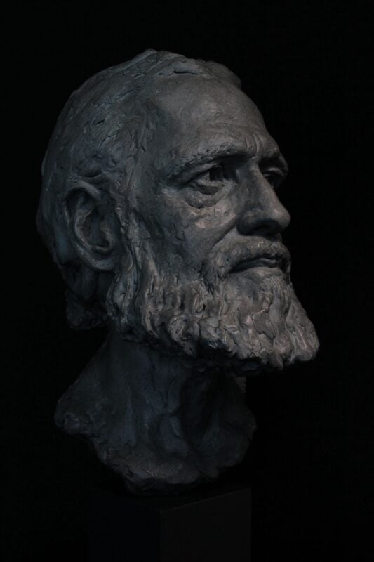 Life size portrait in bronze