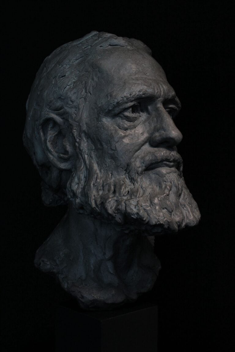 Life size portrait in bronze