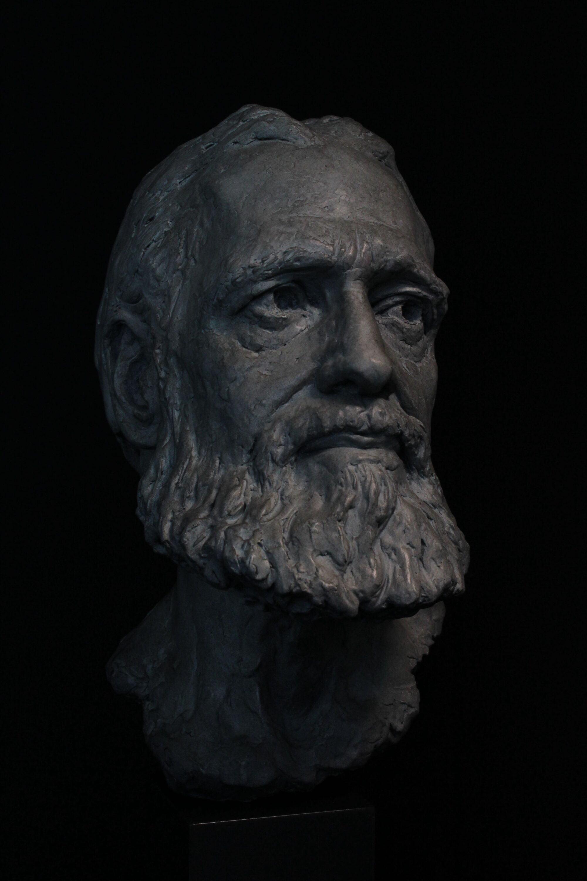Life size portrait in bronze