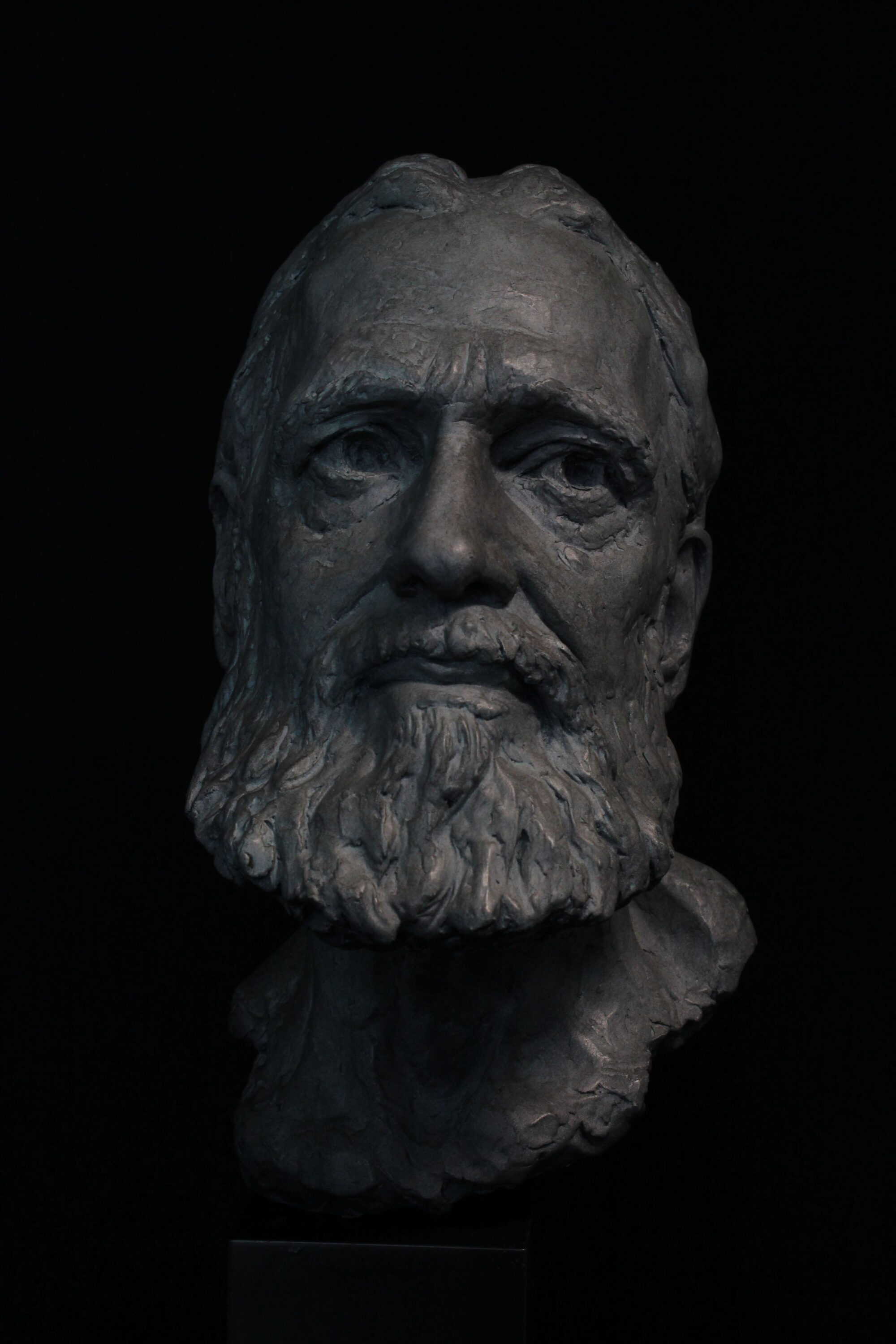Life size portrait in bronze