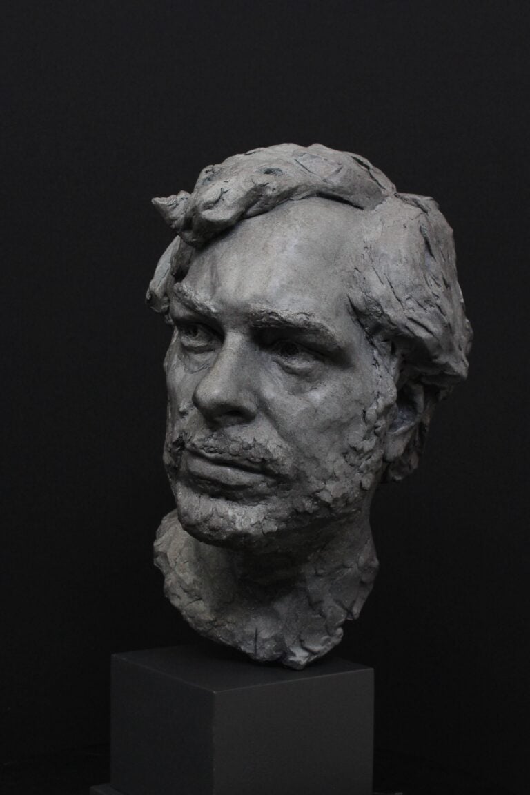 Life size portrait in bronze