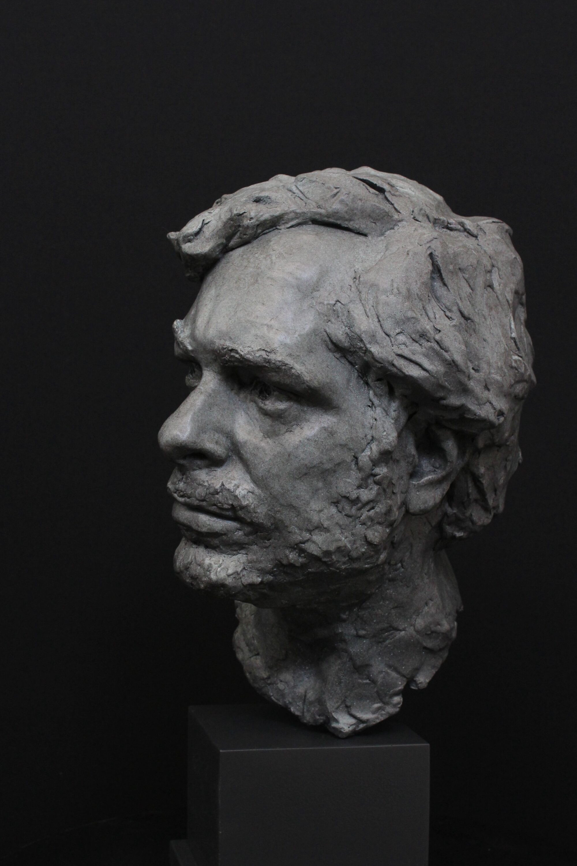Life size portrait in bronze