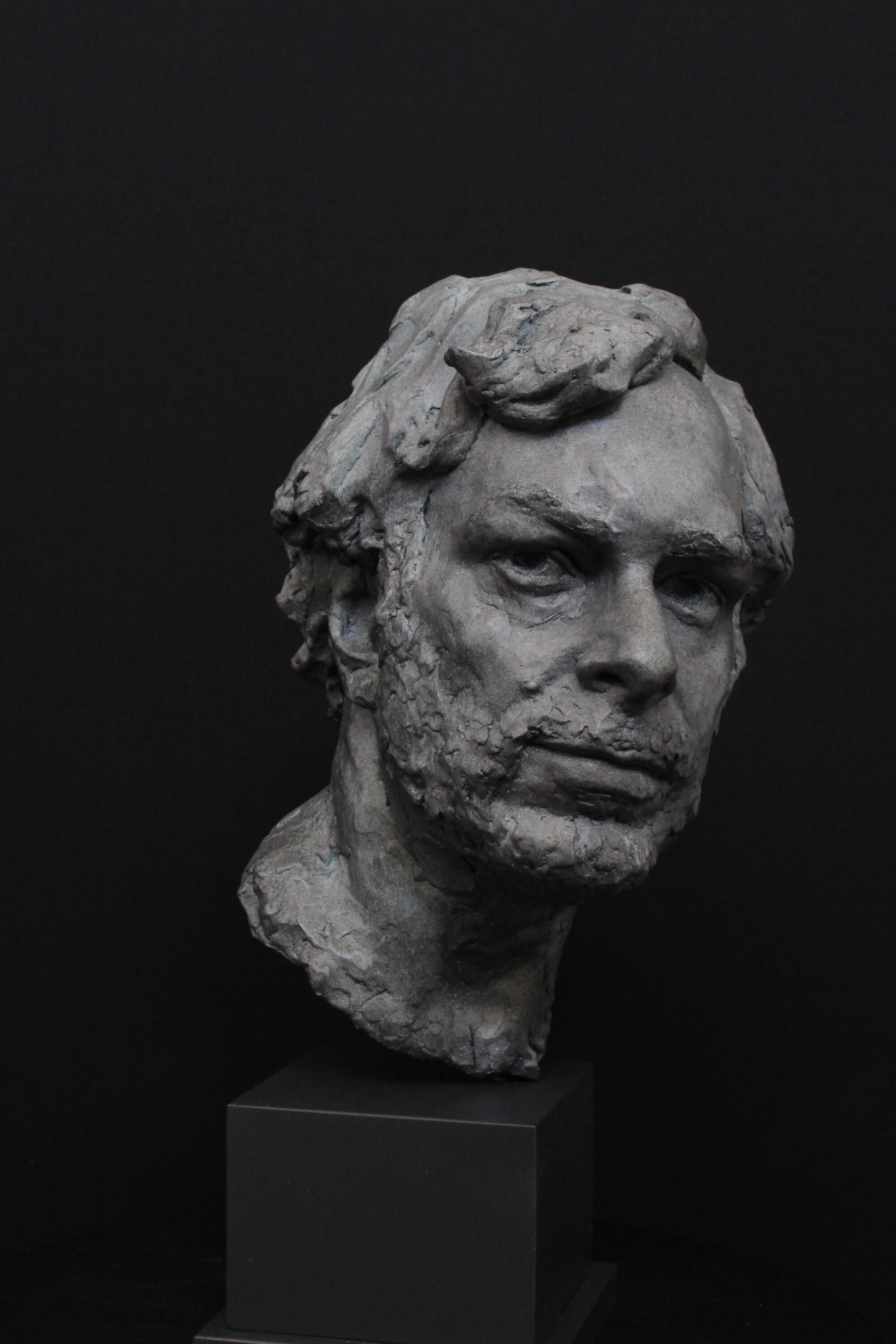 Life size portrait in bronze