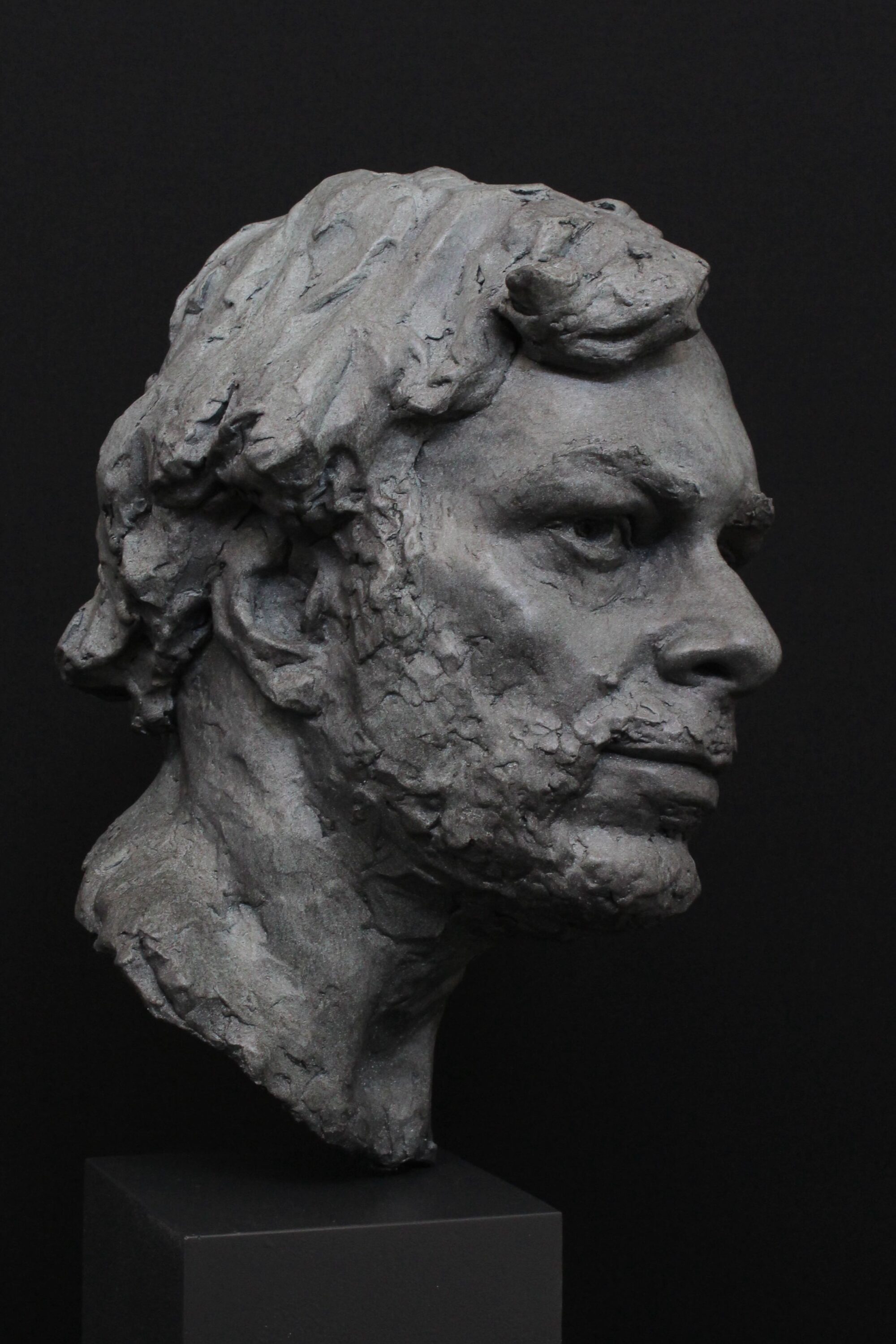 Life size portrait in bronze